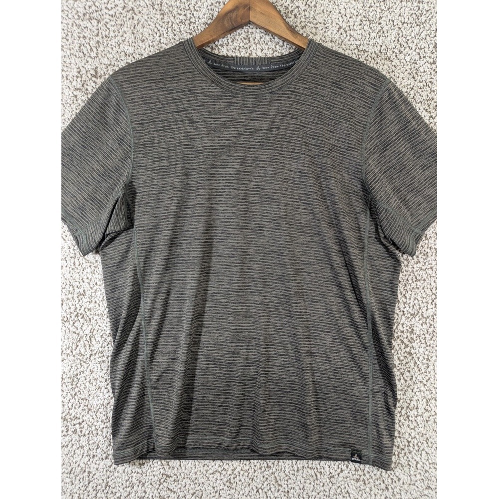 Prana Shirt Men's Small Performance Stretchy Gray and Black‎